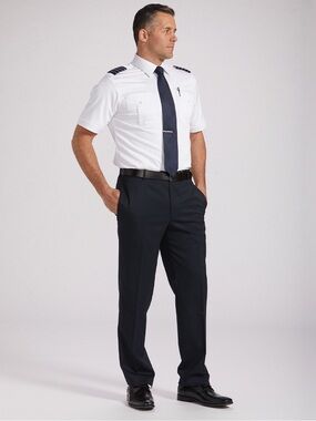 2 pairs 33w-29L Men's Straight-Leg Uniform Pilot Pants - Navy